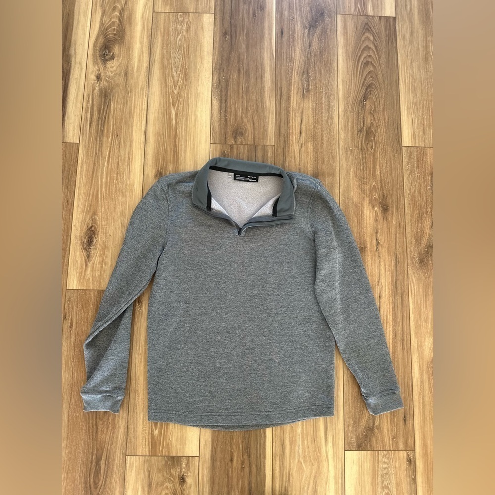 Under Armour mens fleece lined 1/4 zip pullover size medium loose